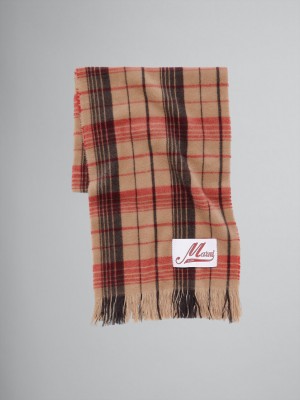 Marni Check Μαλλί Scarf καφε | LGRSX18210