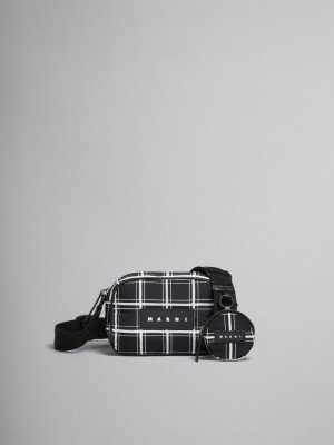 Marni Checked νάιλον Puff Camera Bag μαυρα | TGRWZ56814