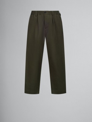 Marni Cropped Trousers Gabardine πρασινο | GRQCS14473