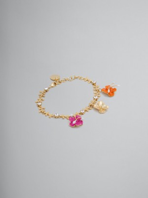 Marni Enamelled Flower Charm Bracelet με λουλουδια | EGRHC33665