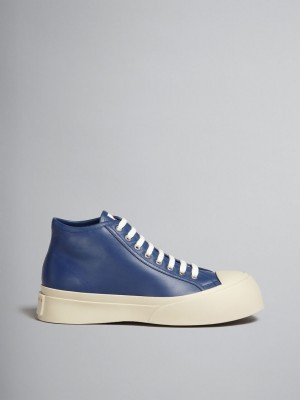 Marni Nappa δερματινα Pablo High-top Sneaker μπλε | GRJVR63575