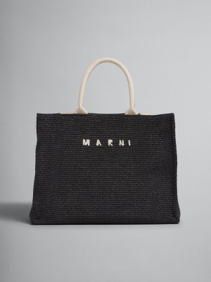 Marni Raffia Shopping Bag μαυρα | GRJZR50420