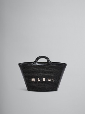 Marni Tropicalia Small Bag δερματινα And Raffia μαυρα | GRDFL57219