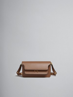 Marni Trunk Bag E/W In δερματινα καφε | GRICD42296