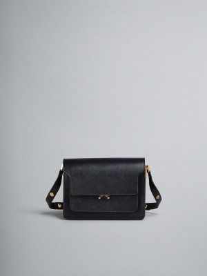 Marni Trunk Medium Bag δερματινα μαυρα | PGRQX37440