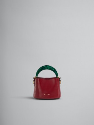 Marni Venice Mini Bucket Bag λουστρινι δερματινα κοκκινα | LGRSX94145