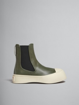 Marni δερματινα Pablo Chelsea Boot πρασινο | GRIIZ52574