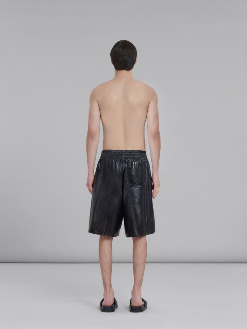 Marni Bermuda Shorts In Ultralight Naplak δερματινα μαυρα | BGRSO98673