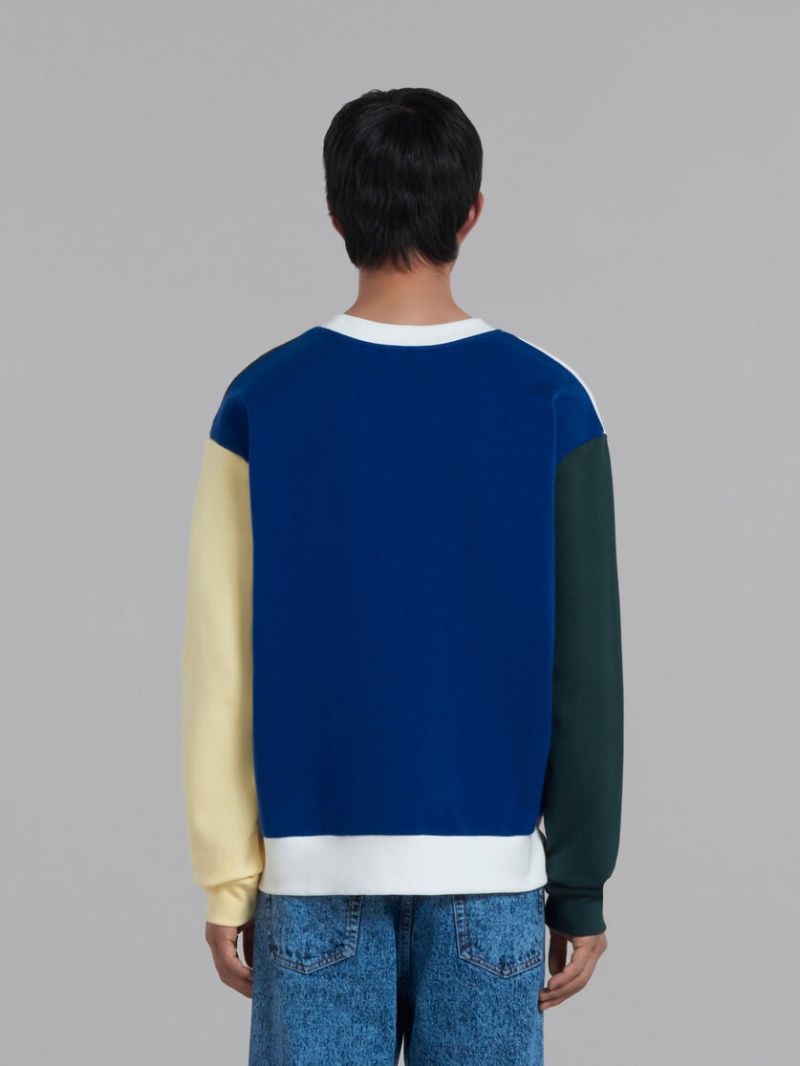 Marni Bio βαμβακερα Sweatshirt With Multi-logo Print Πολύχρωμο | GRXBR13045