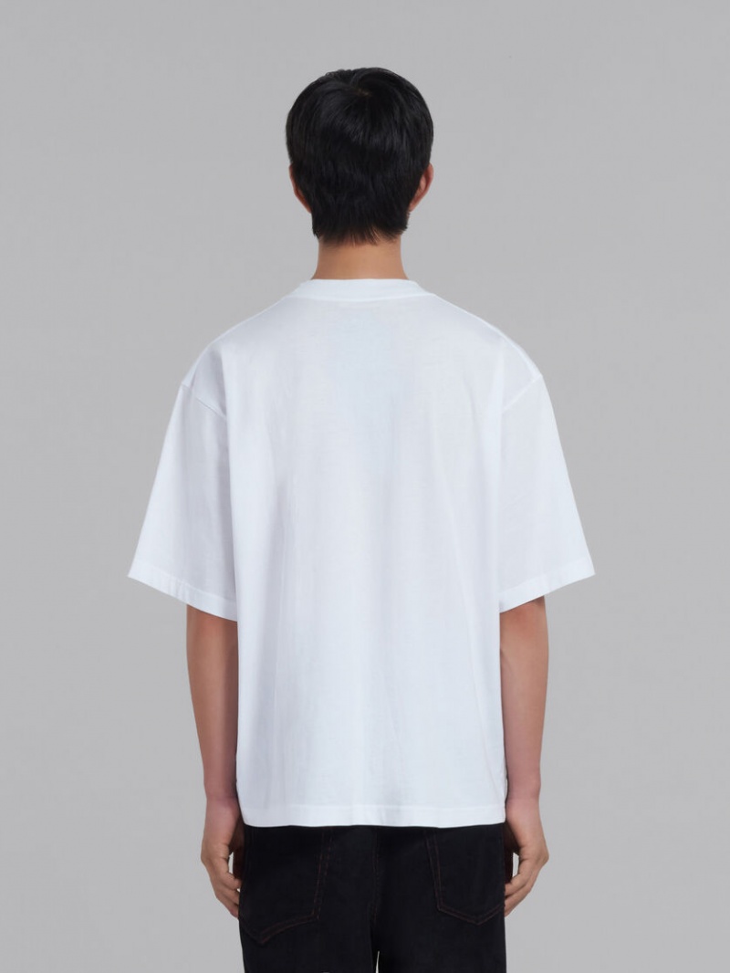 Marni Bio βαμβακερα T-shirt With Logo ασπρα | BGRSD21165