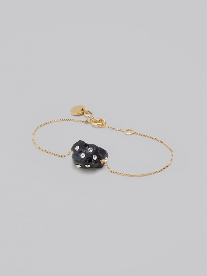 Marni Bracelet With Rhinestone Polka Dots μαυρα οψιάνος | TGRWZ76515