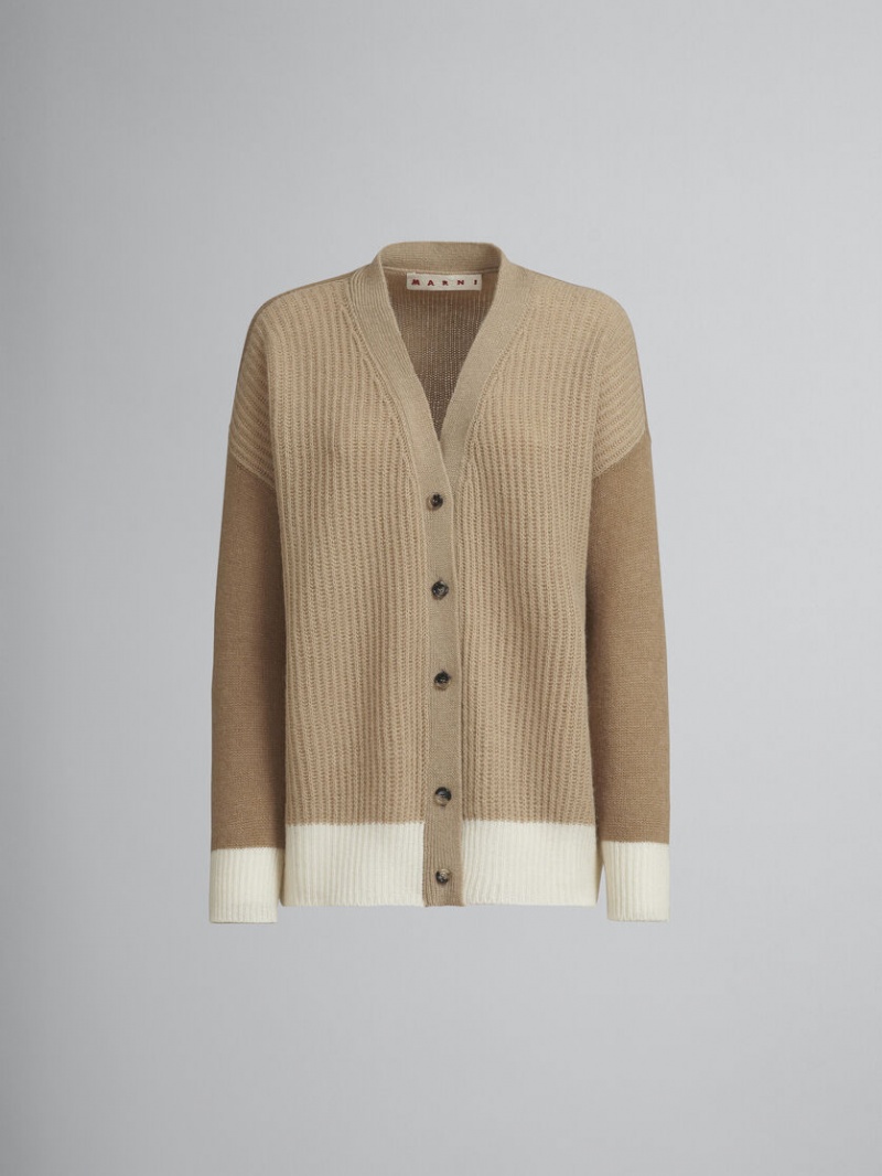 Marni Cashmere V-neck Cardigan καφε | YGRGT99369