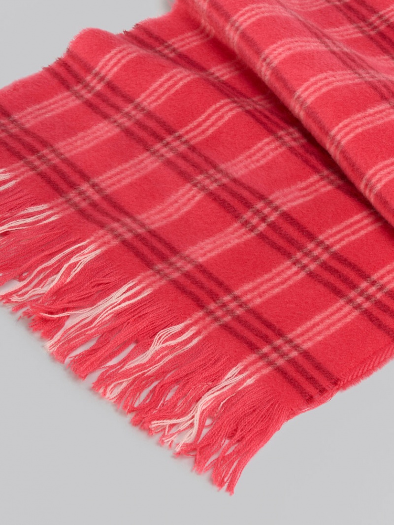 Marni Check Μαλλί Scarf ροζ ροζ | GRJKU12907