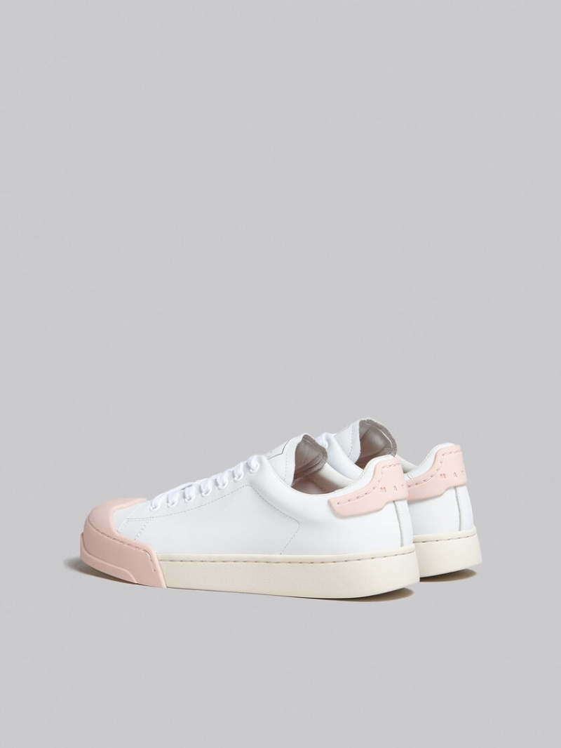 Marni Dada Bumper Sneaker δερματινα ασπρα ροζ | XGRBH94757