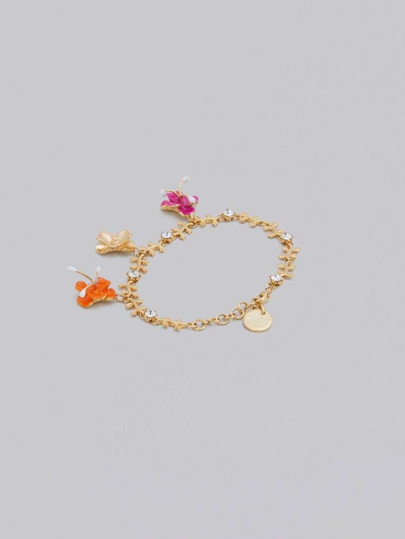 Marni Enamelled Flower Charm Bracelet με λουλουδια | EGRHC33665