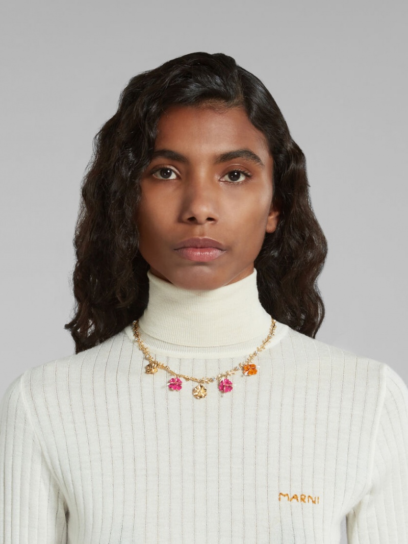 Marni Enamelled Flower Charm Necklace με λουλουδια | XGRBH14693