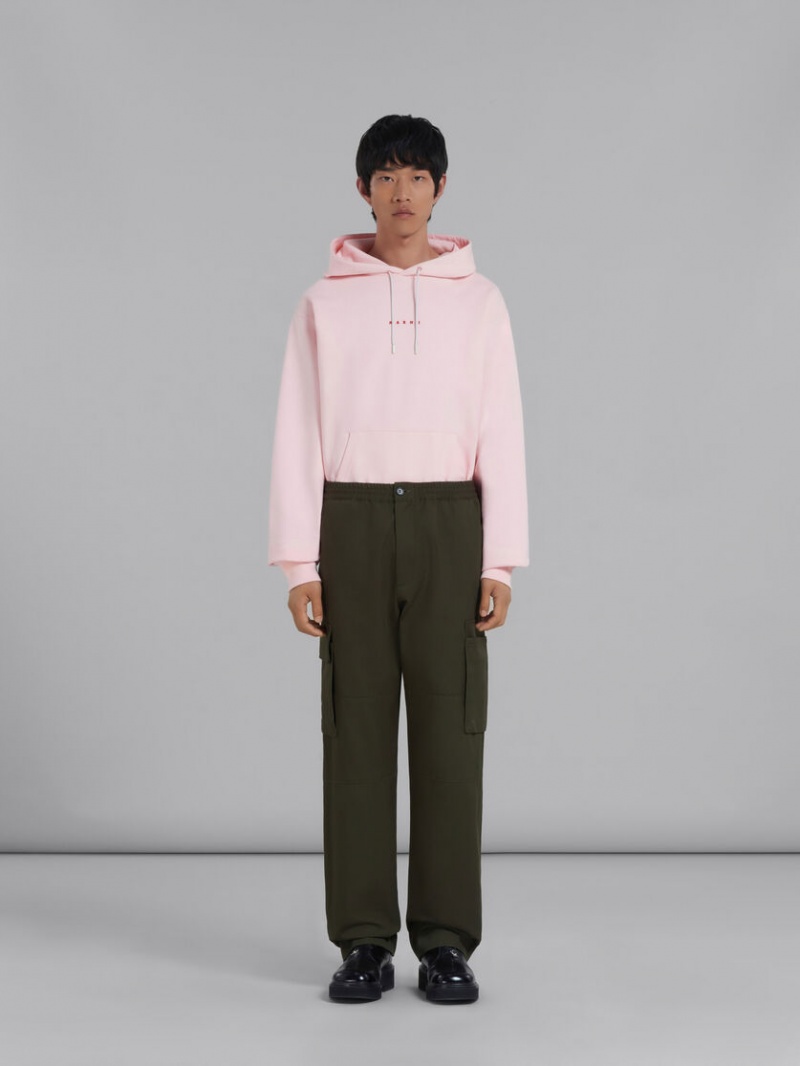 Marni Gabardine Cargo Pants With Drawstring waist πρασινο | GGRUC88812