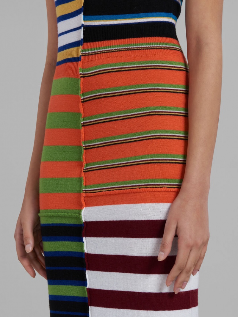 Marni Knit With Patchwork Stripes Colourful | GRQAV87275