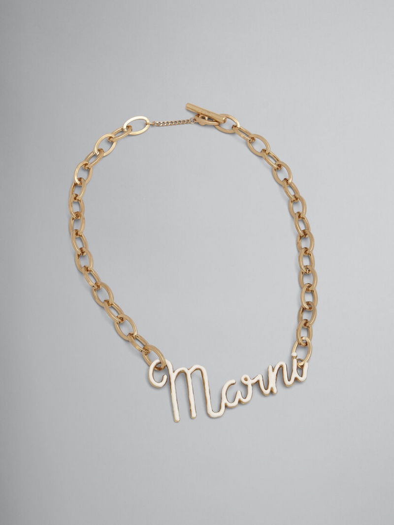 Marni Logo Necklace χρυσο χρωμα | GRJVR87963