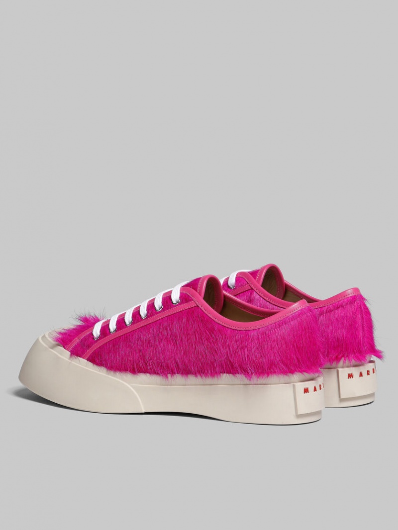 Marni Long-hair Calfskin Pablo Sneaker φουξια | GRJKU61544