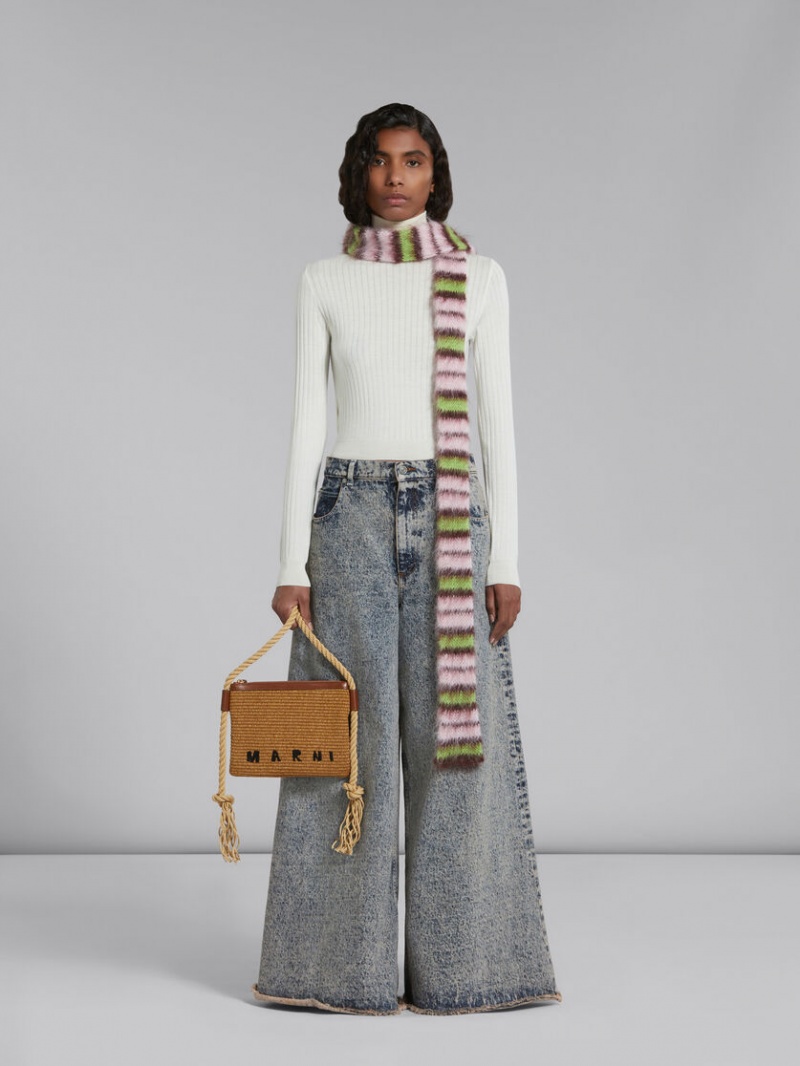 Marni Marcel Summer Bag With Rope Shoulder Stripe Stripes | GRCIF36180