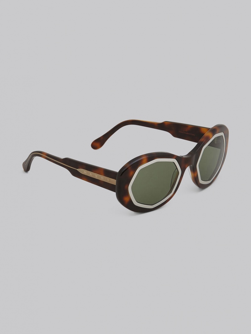 Marni Mount Brumo Acetate καφε πρασινο | SGRNY86484