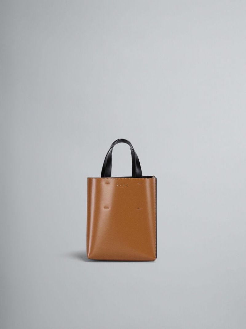 Marni Museo Mini Bag δερματινα μαυρα καφε | GREGJ68424