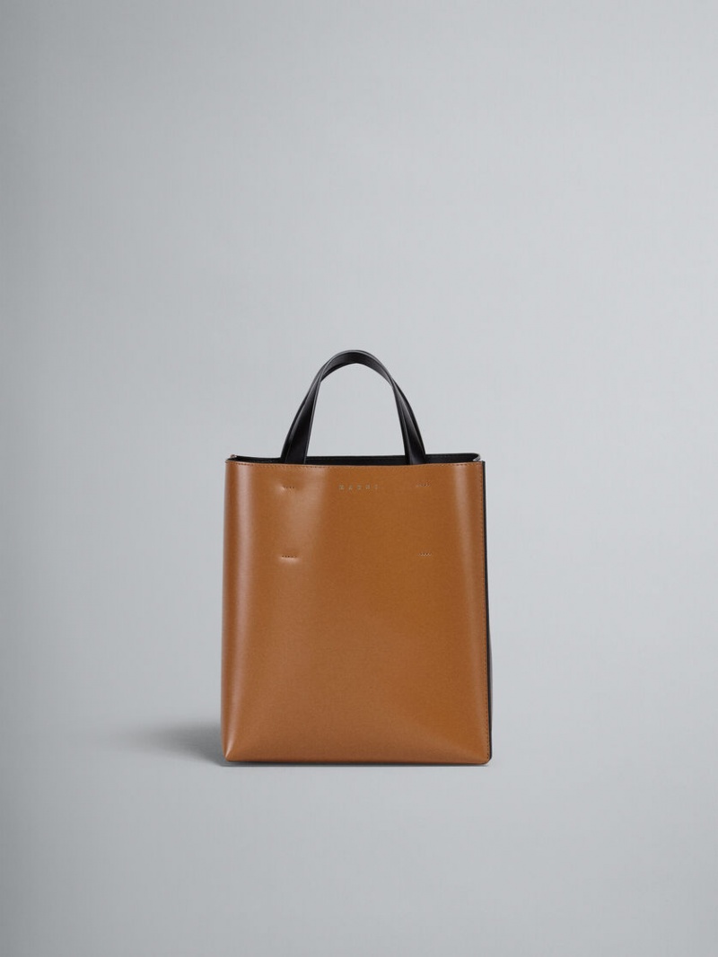 Marni Museo Small Bag δερματινα καφε μαυρα | GGREC29717