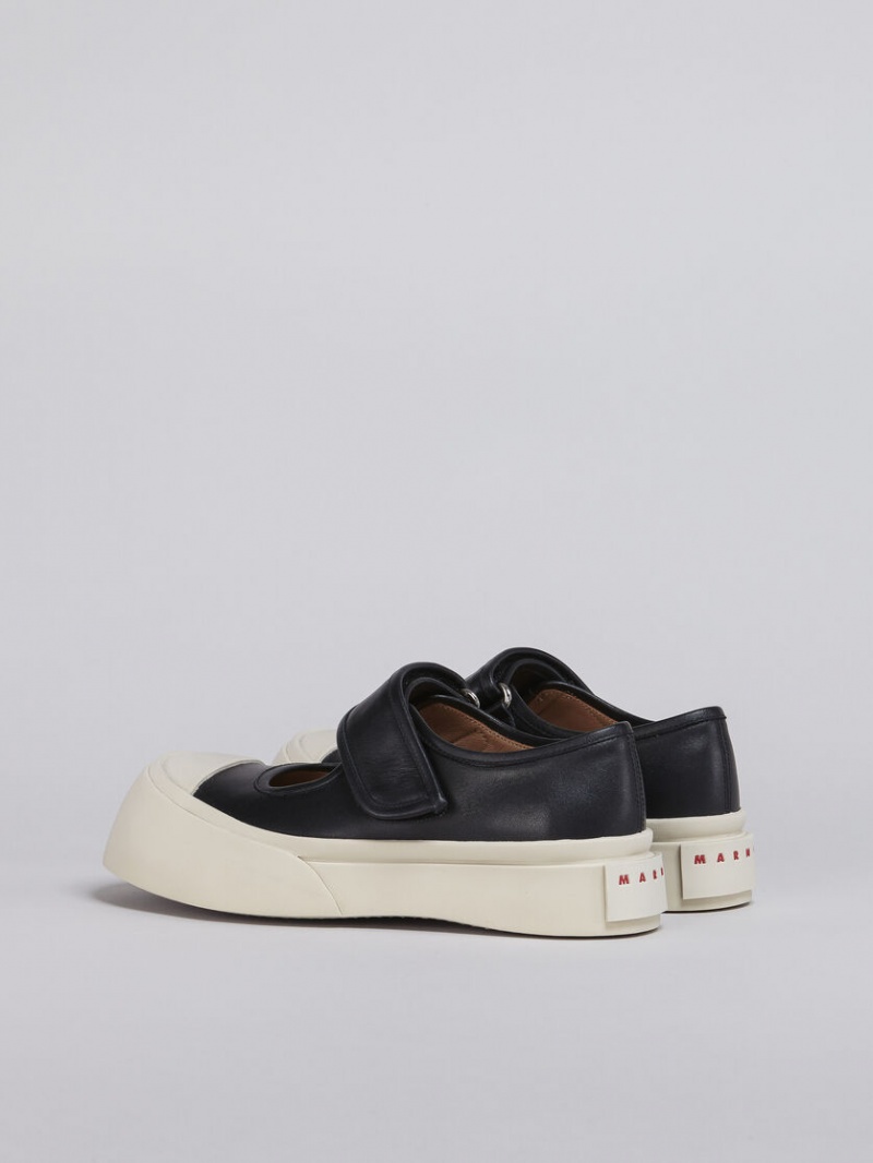 Marni Nappa δερματινα Mary Jane Sneaker μαυρα | GRDYB82704