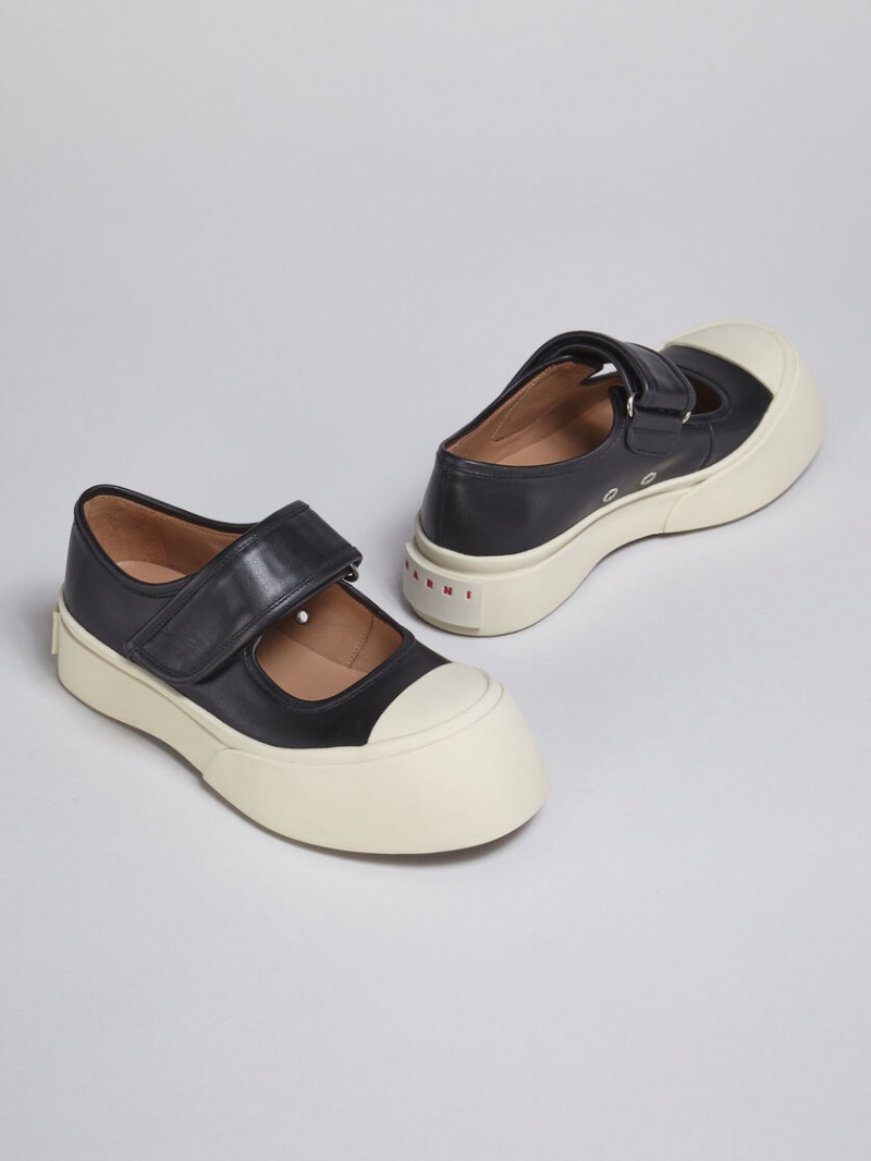 Marni Nappa δερματινα Mary Jane Sneaker μαυρα | GRDYB82704