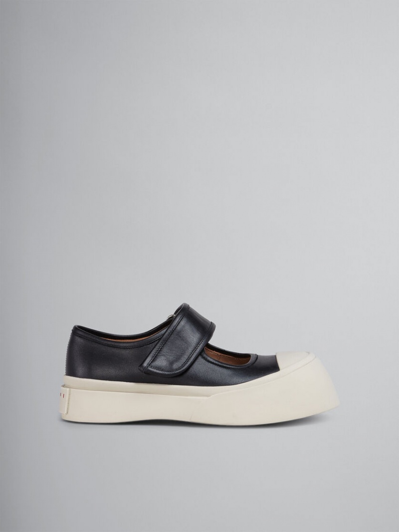 Marni Nappa δερματινα Mary Jane Sneaker μαυρα | GRDYB82704