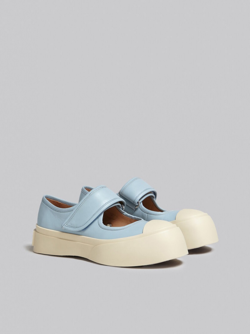 Marni Nappa δερματινα Mary Jane Sneaker ανοιχτο μπλε | LGRTR74546