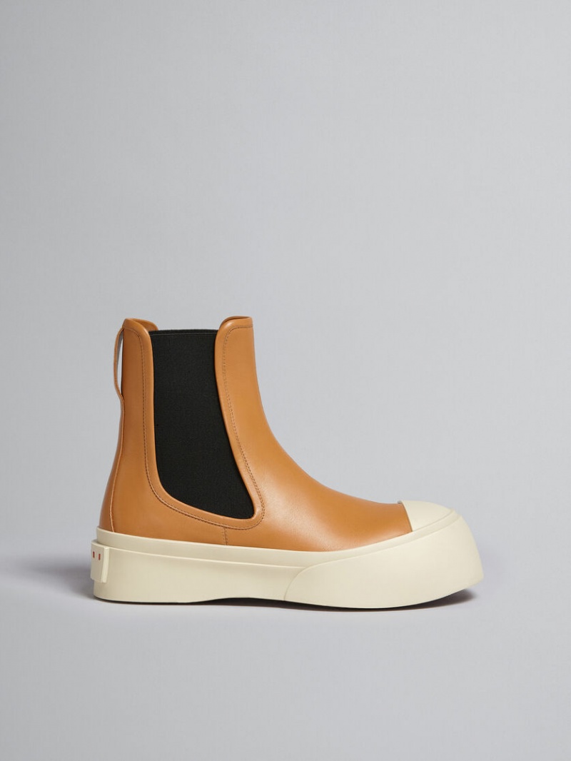 Marni Nappa δερματινα Pablo Chelsea Boot καφε | SGRVO32429