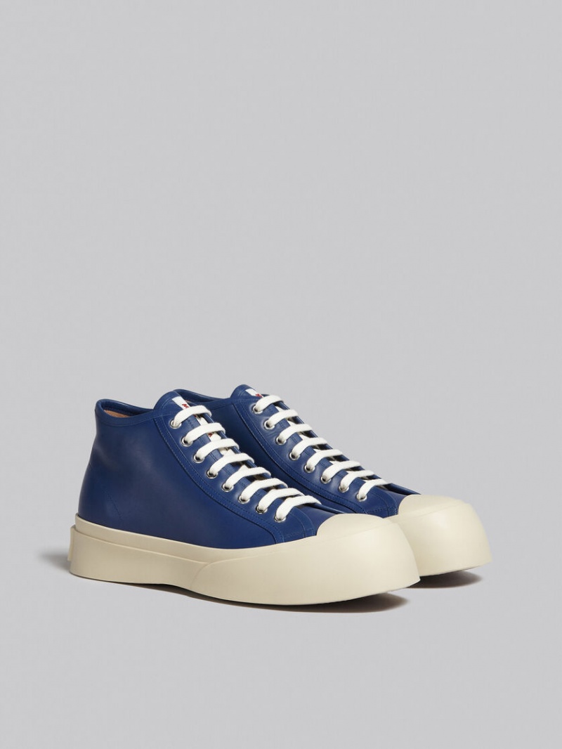 Marni Nappa δερματινα Pablo High-top Sneaker μπλε | PGRER55498