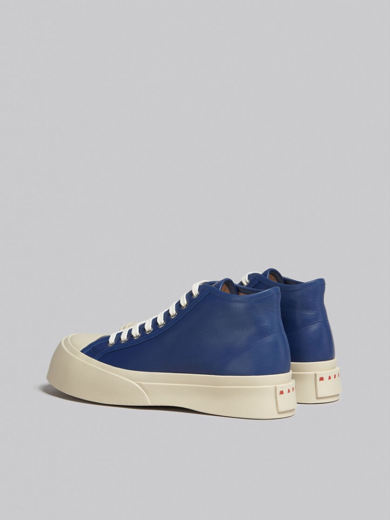 Marni Nappa δερματινα Pablo High-top Sneaker μπλε | PGRER55498