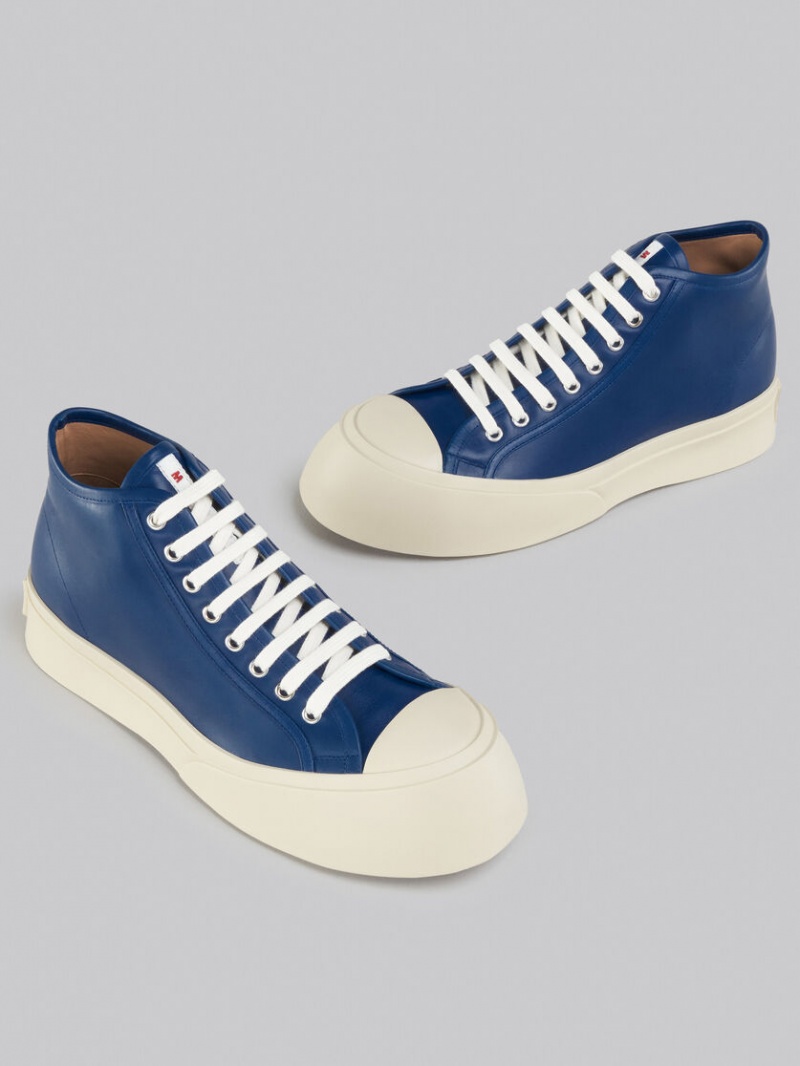 Marni Nappa δερματινα Pablo High-top Sneaker μπλε | PGRER55498