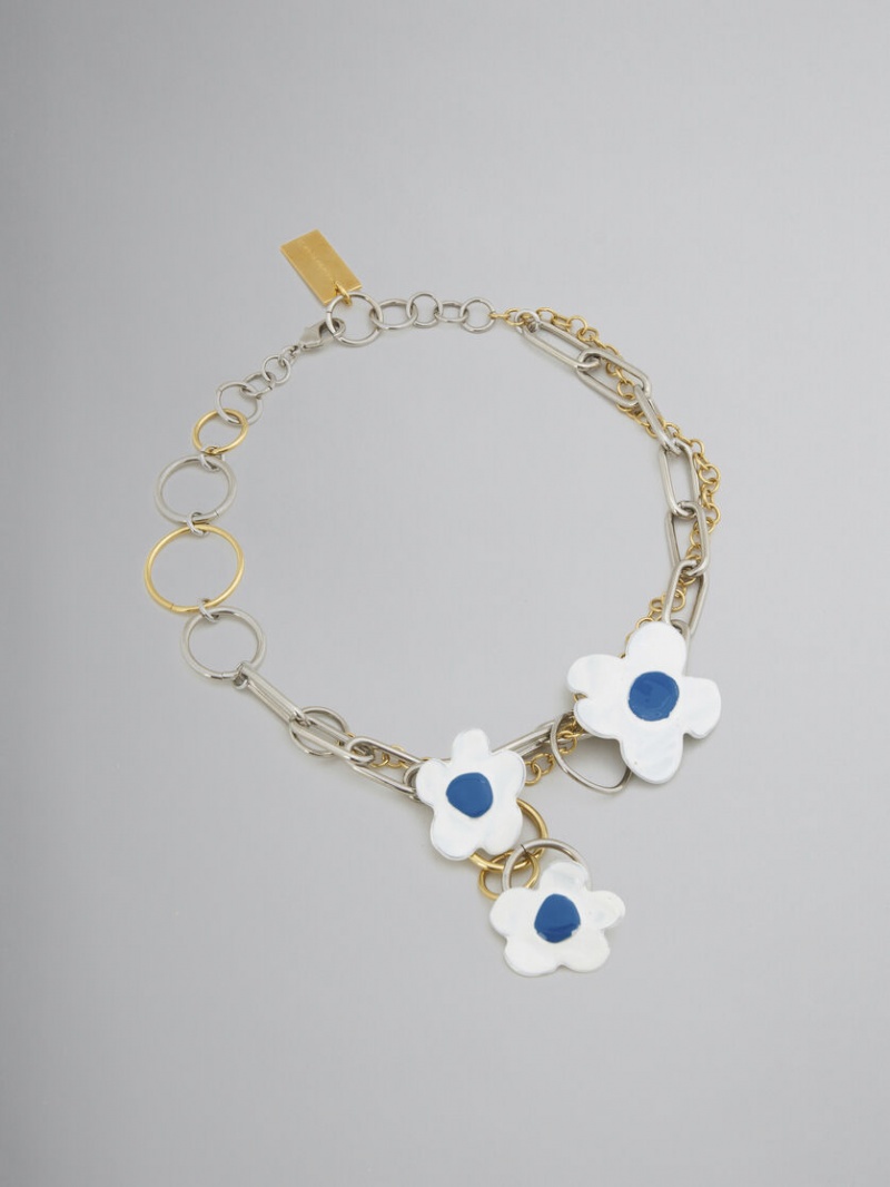 Marni Necklace With Flowers ασπρα | GRIIZ70478