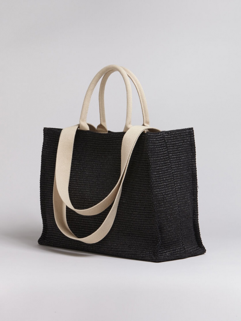 Marni Raffia Shopping Bag μαυρα | GRJZR50420