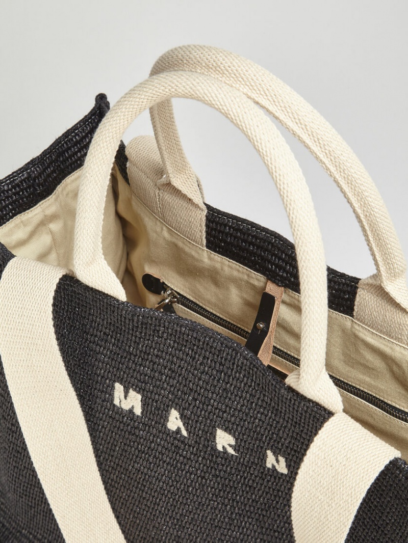 Marni Raffia Shopping Bag μαυρα | GRJZR50420