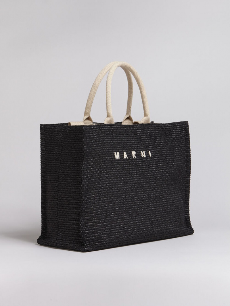 Marni Raffia Shopping Bag μαυρα | GRJZR50420