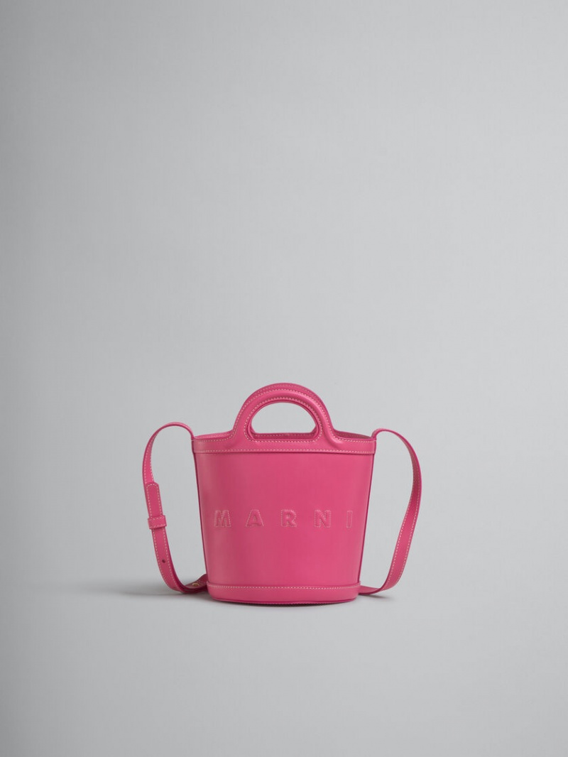 Marni Tropicalia Small Bucket Bag δερματινα ροζ | XGRBH12988