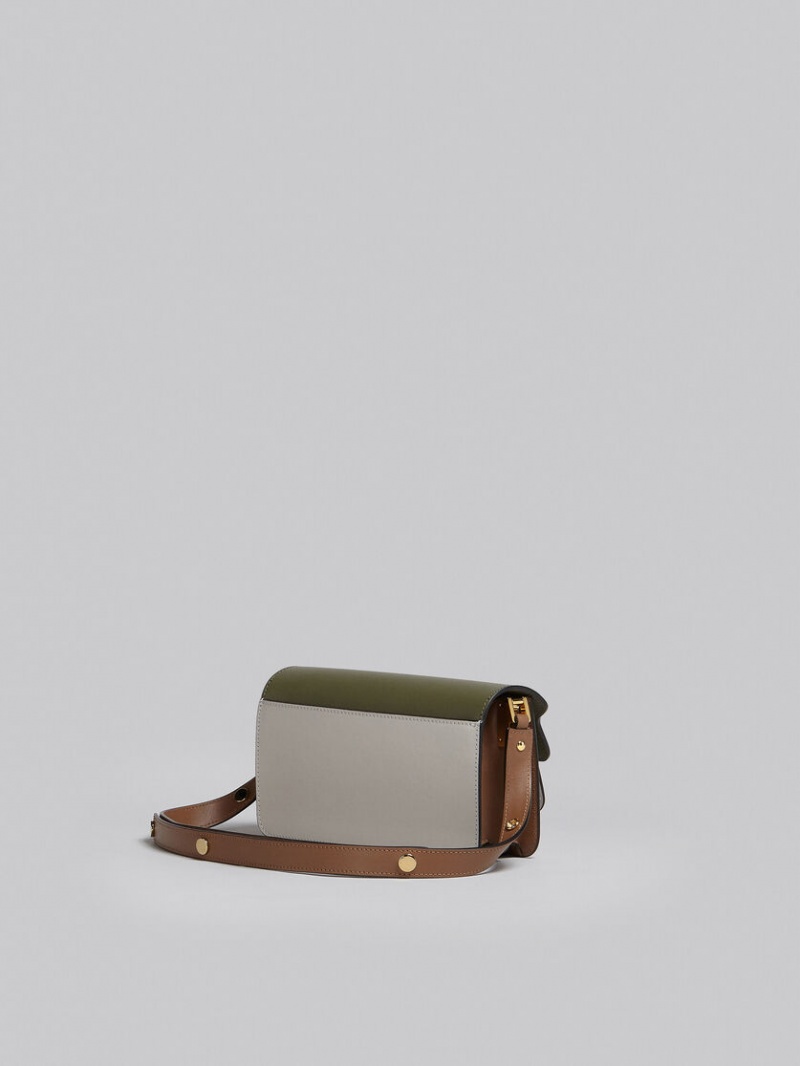 Marni Trunk Bag E/W δερματινα πρασινο γκρι καφε | DGRKV77088