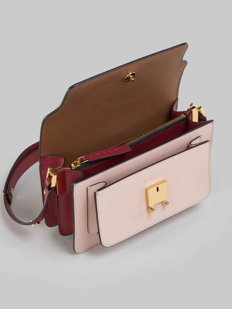 Marni Trunk Bag E/W δερματινα καφε ροζ κοκκινα | ZGRMJ72669