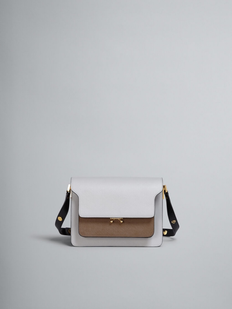 Marni Trunk Medium Bag Saffiano δερματινα γκρι καφε μαυρα | SGRVO21077