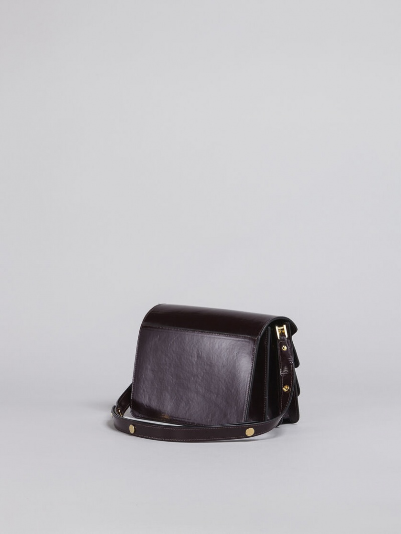 Marni Trunk Medium Bag δερματινα σκούρο κοκκινα | EGRVG29274