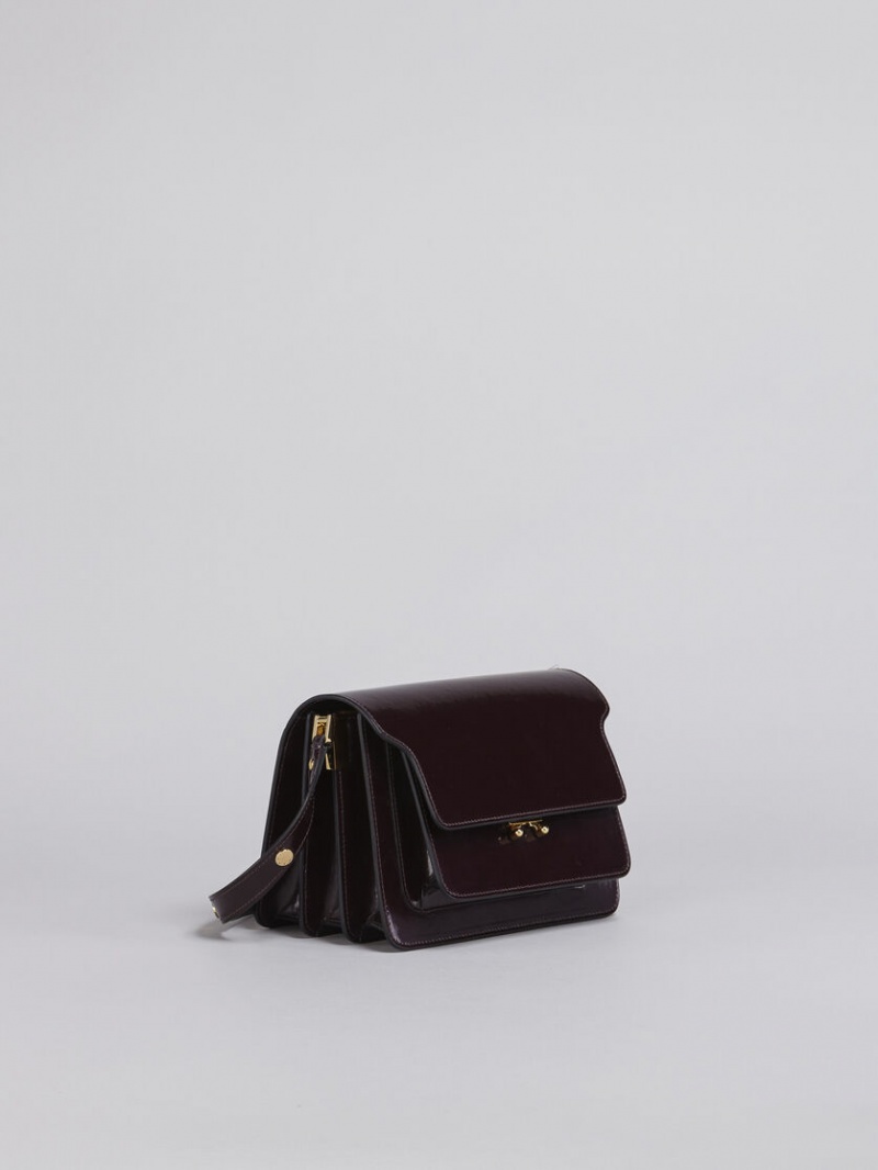 Marni Trunk Medium Bag δερματινα σκούρο κοκκινα | EGRVG29274