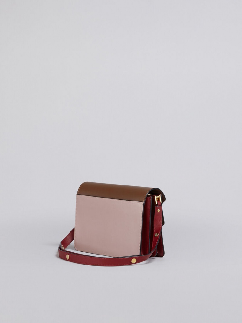 Marni Trunk Medium Bag δερματινα καφε ροζ κοκκινα | MGRHR75711