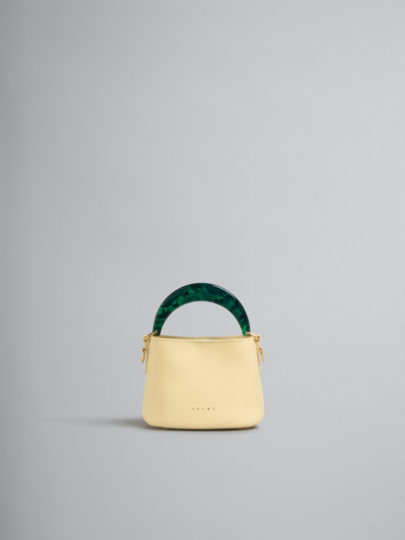 Marni Venice Mini Bucket Bag δερματινα ανοιχτο κίτρινα | GRDFL21672