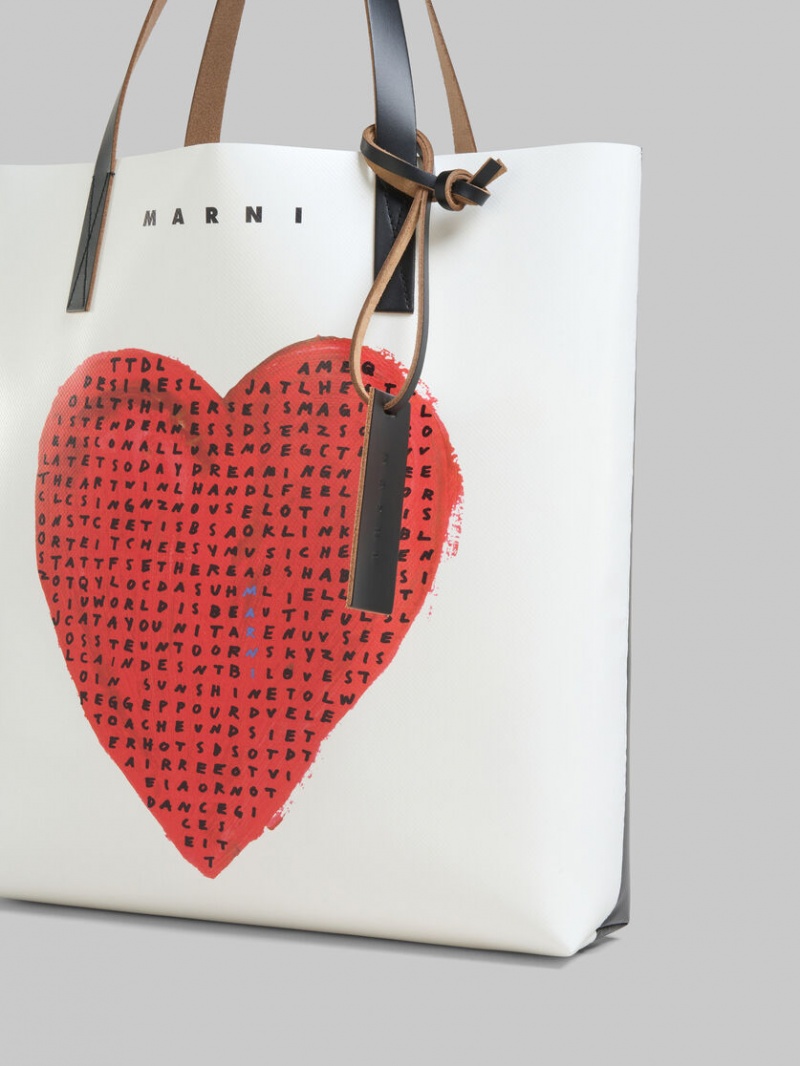 Marni Wordsearch Heart Print ασπρα | GRZPD73314