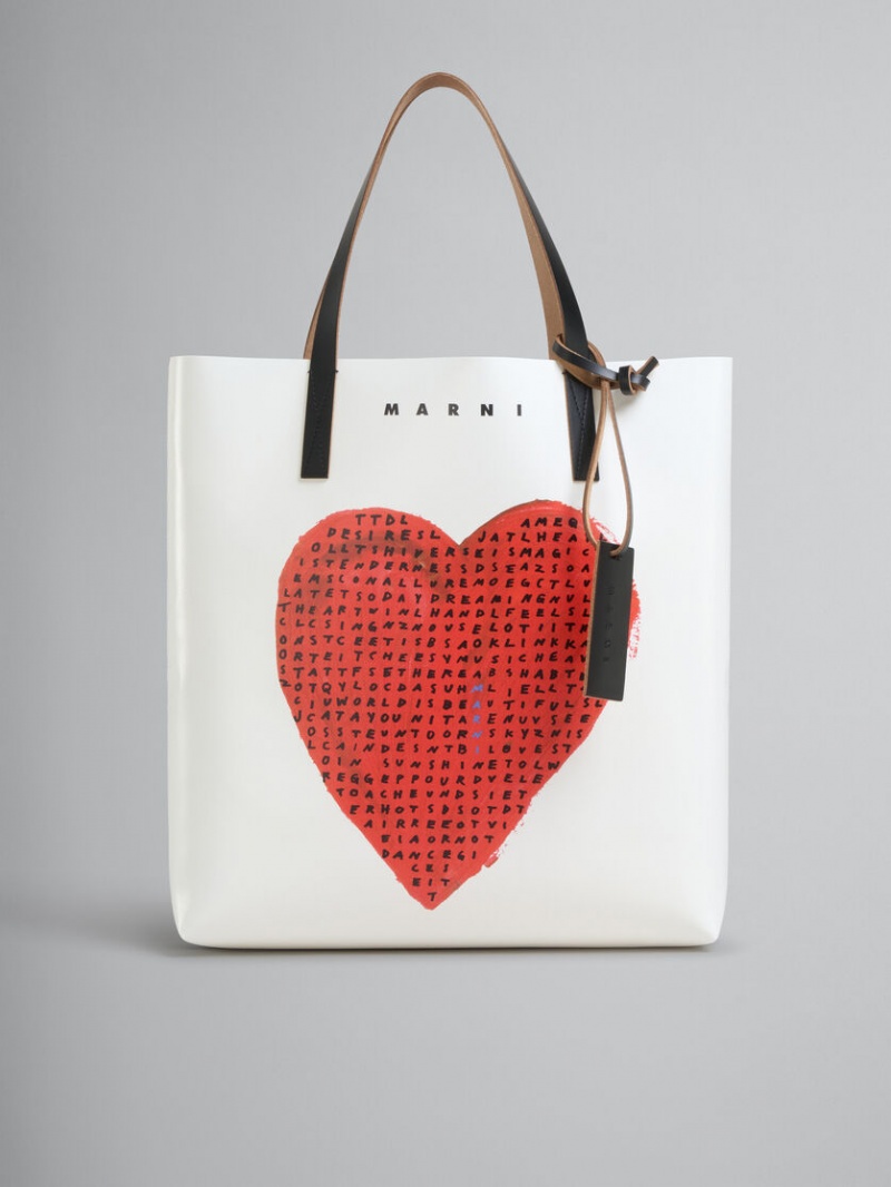 Marni Wordsearch Heart Print ασπρα | GRZPD73314